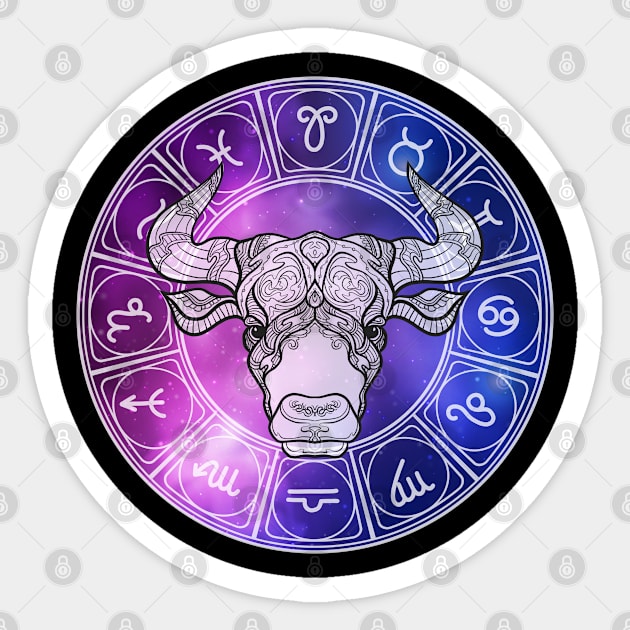 taurus zodiac sign Sticker by CreativeShirt